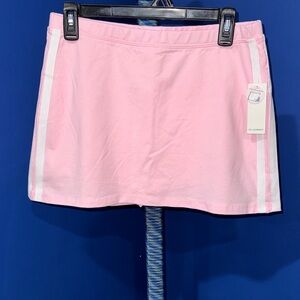 No Comment- NWT Pink Athletic Skort with White Side Stripes Size Large